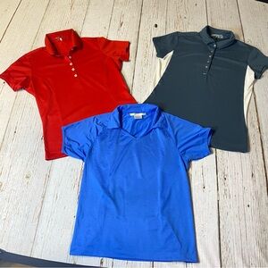 Nike Golf Women's Dri-Fit Polo Shirt Lot 3 Athletic Golf Sz Small Short Sleeve